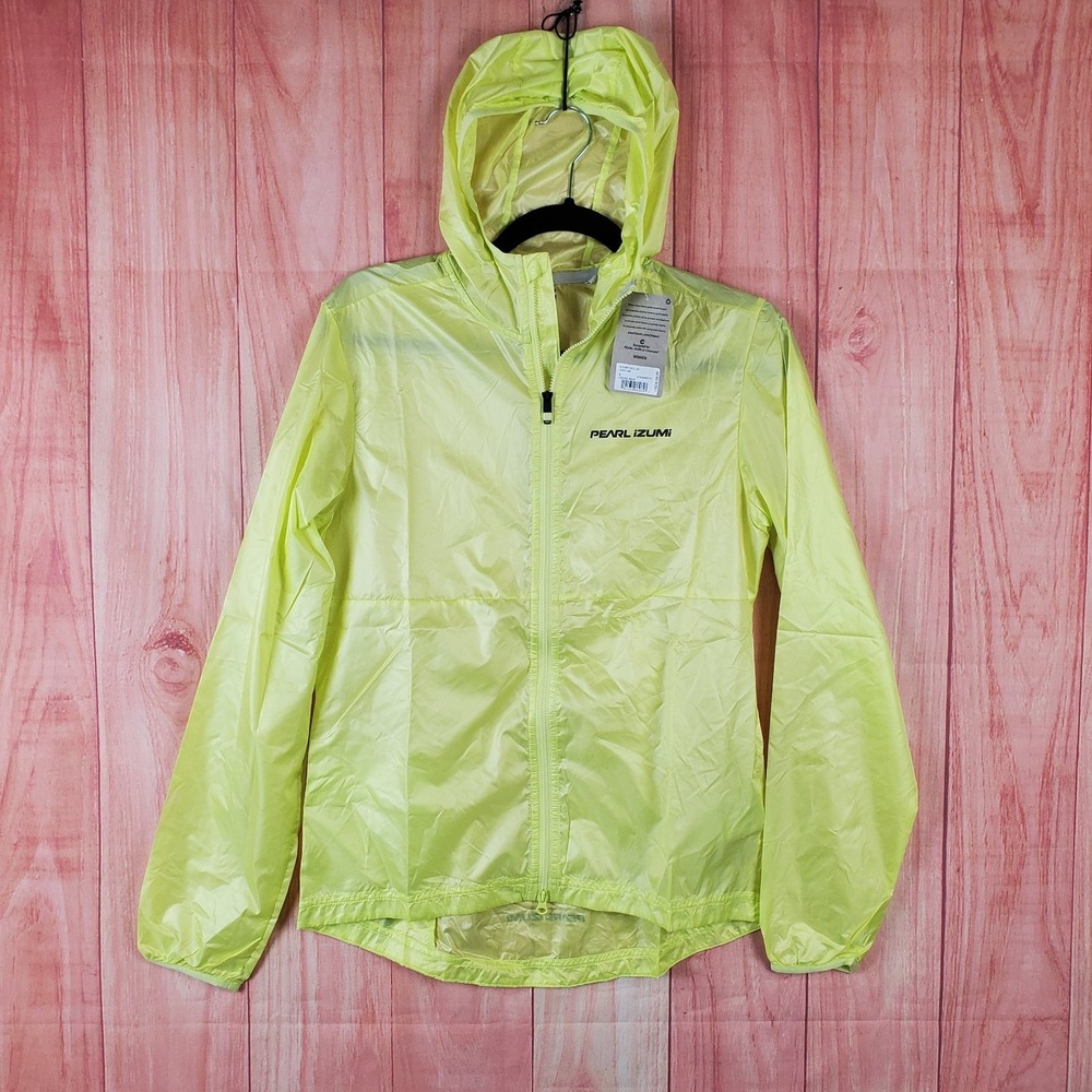 Pearl Izumi‎ Womens Summit Shell Jacket Sz Medium Sunny Lime Green Polyester Zip